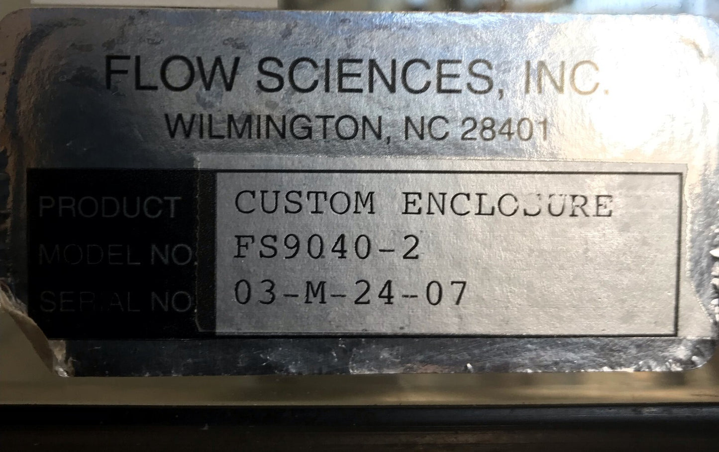 Flow Sciences 4ft FS9040 Ventilated Balance Enclosure With Table & Ducting