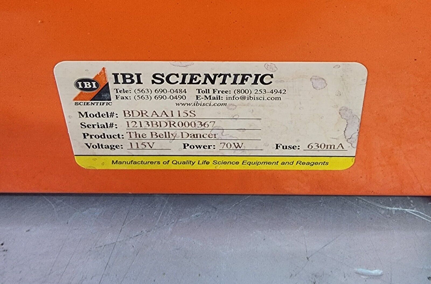 IBI Scientific BDRAA115S Belly Dancer Shaker 2 Tier Platform 120v FULLY TESTED