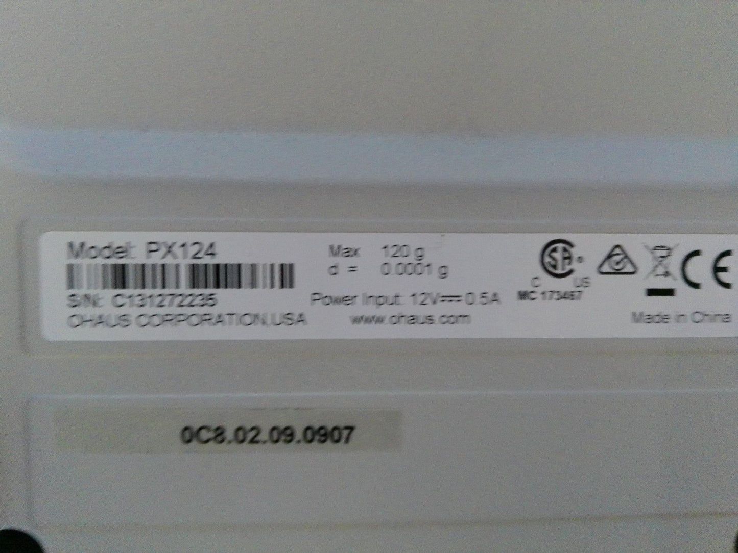 Ohaus PX124 Pioneer Analytical Balance 120g x 0.0001g - Internal Calibration
