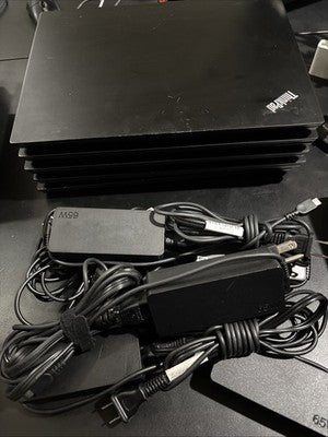 Qty 5 Lenovo 14” ThinkPad Laptops, Intel Core i5, Windows 11 Compatible, Tested