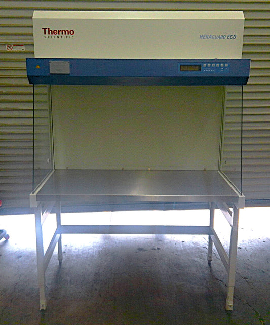 Thermo Scientific 4ft Heraguard ECO 1.2 Clean Bench Laminar Flow Hood w/ Stand
