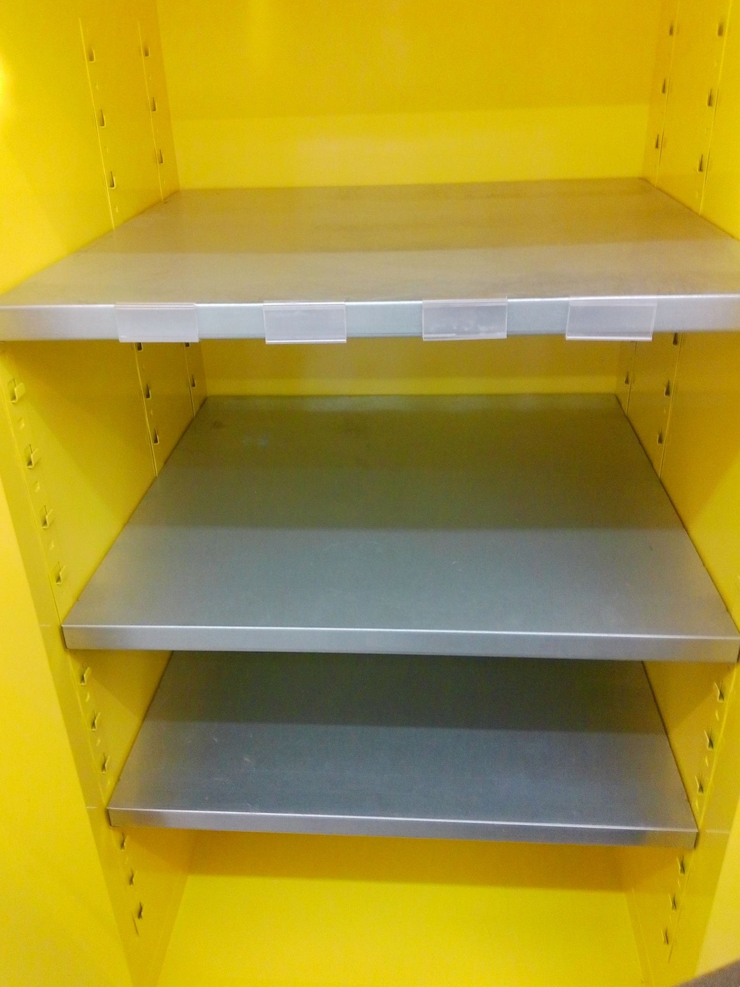 Uline H-1565S-Y Flammable Storage Cabinet Self Closing Doors 60 Gal