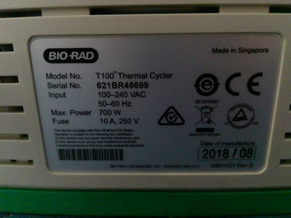 Bio-Rad T100 96 Well Thermal Cycler PCR Gene Analysis System