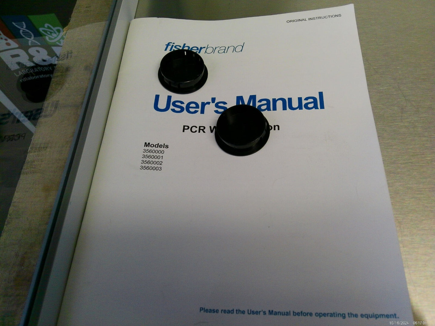 FisherBrand / Labconco 3ft 3560002 PCR Laminar Flow Workstation, FULLY TESTED