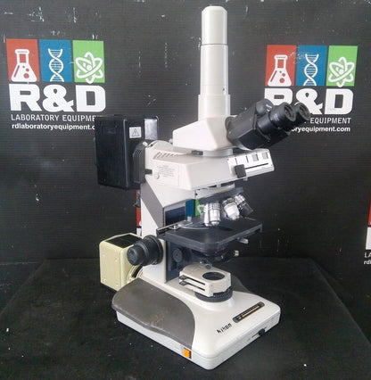 Nikon Optiphot 2 Phase Contrast Microscope w/ 6 Objectives & Lamp Power Supply