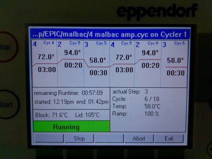Eppendorf 6321 Mastercycler Pro Vapo.Protect 96 well PCR Thermal Cycler