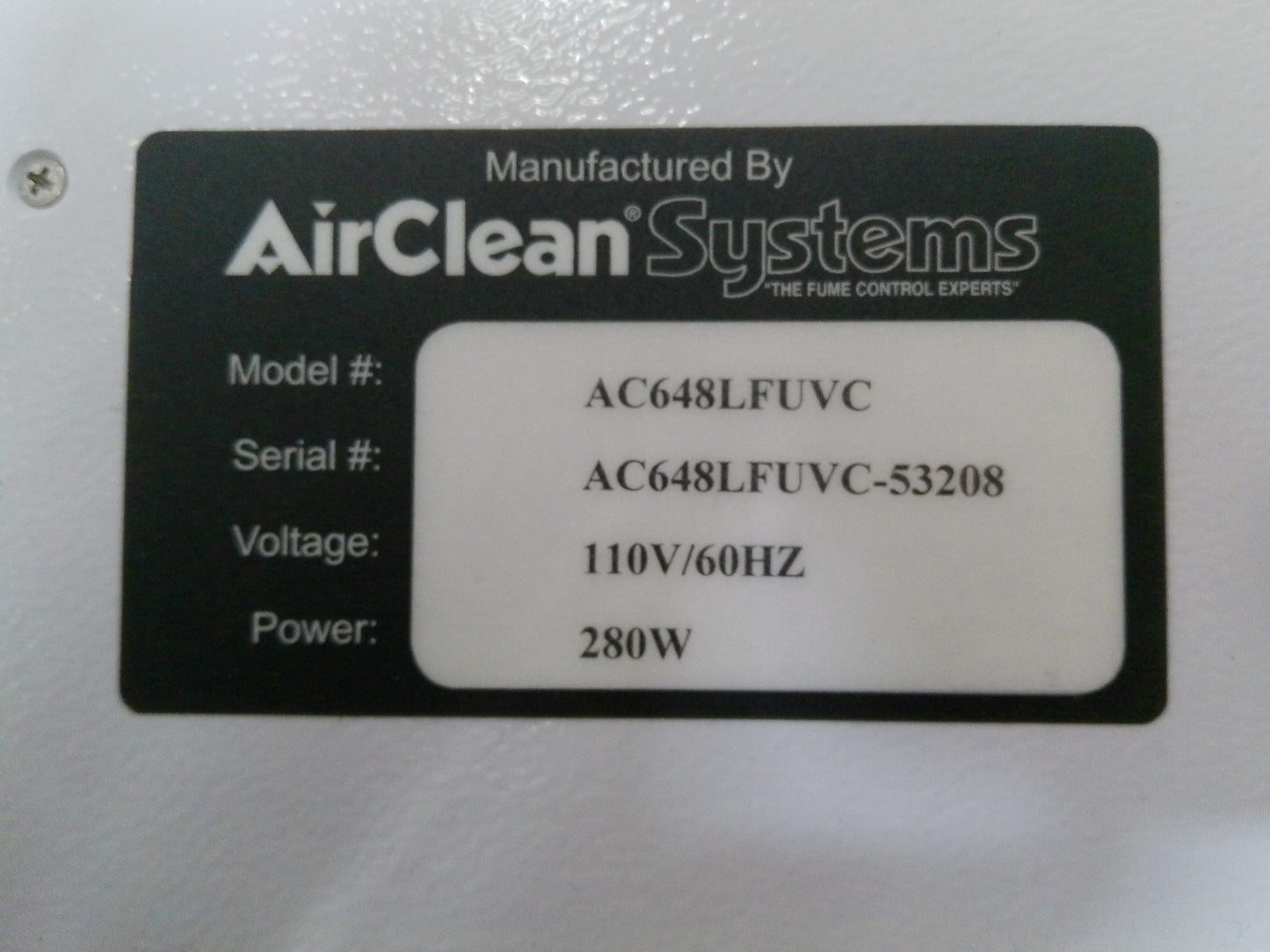 Airclean Systems AC648LFUVC 4ft Airclean 600 PCR Workstation  w/UV & Fluorescent