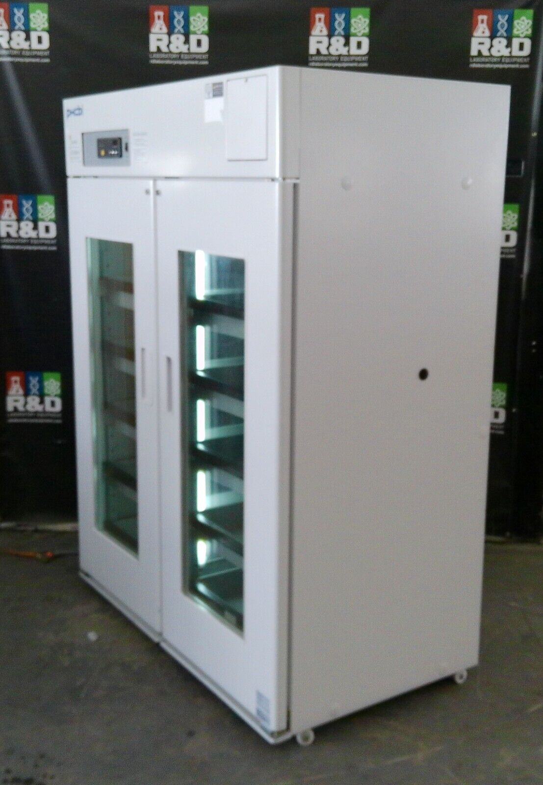 PHCbi MPR-1412R-PA Double Door Pharmaceutical Refrigerator 48Cf 120v