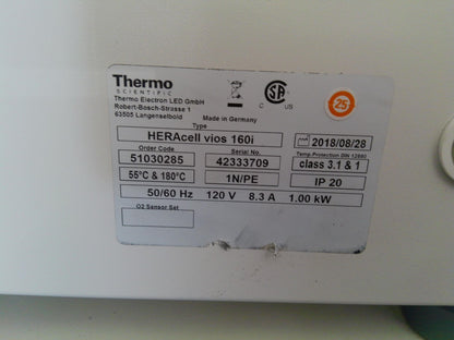 Thermo HERAcell Vios 160i Double Stack CO2 Incubators (2018) TESTED & CALIBRATED