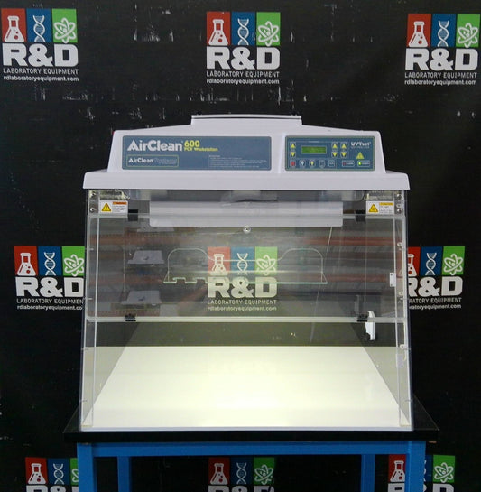 AirClean Systems PCR 3ft Laminar Flow Workstation w/HEPA & Blower, UV,Fluorecent