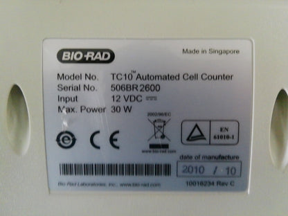Bio-Rad TC10 Automated Cell Counter w/ Power Supply