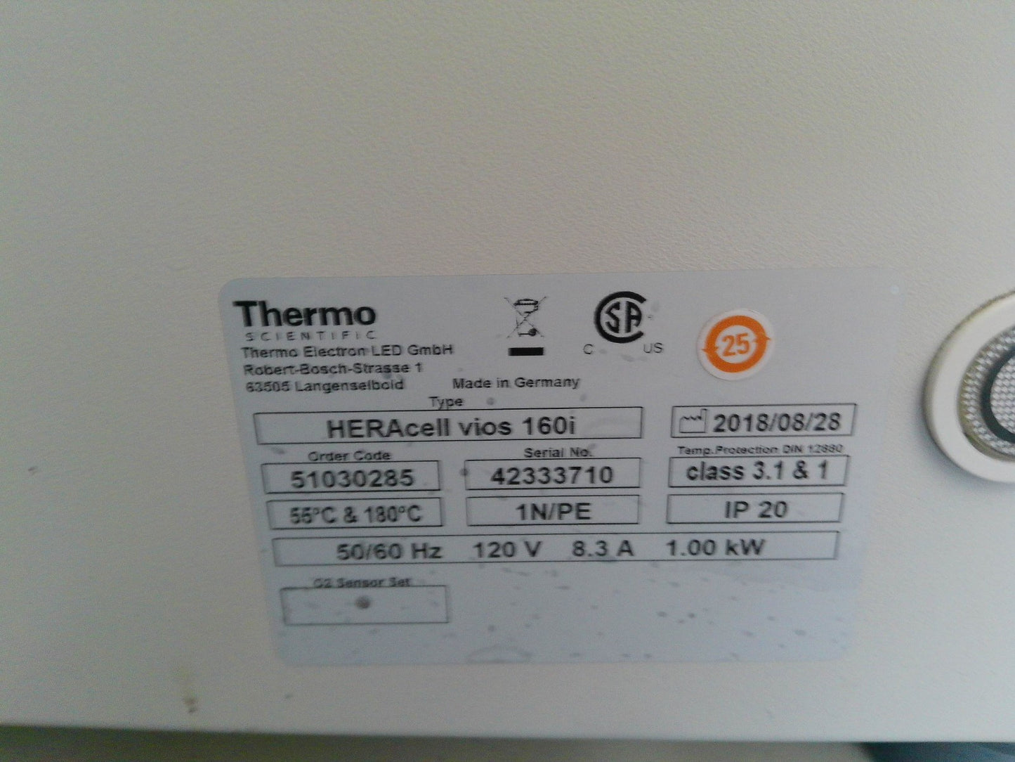 Thermo HERAcell Vios 160i Double Stack CO2 Incubators (2018) TESTED & CALIBRATED