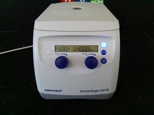 Eppendorf 5418 Benchtop Microcentrifuge w/ FA-45-18-11 Fixed-Angle Rotor TESTED