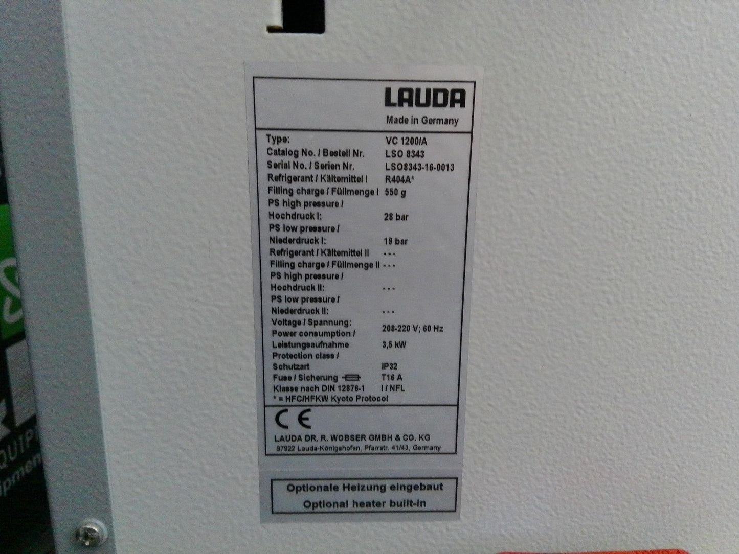 Lauda VC 1200/A Variocool circulating chiller 220v TESTED