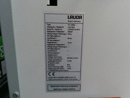 Lauda VC 1200/A Variocool circulating chiller 220v TESTED