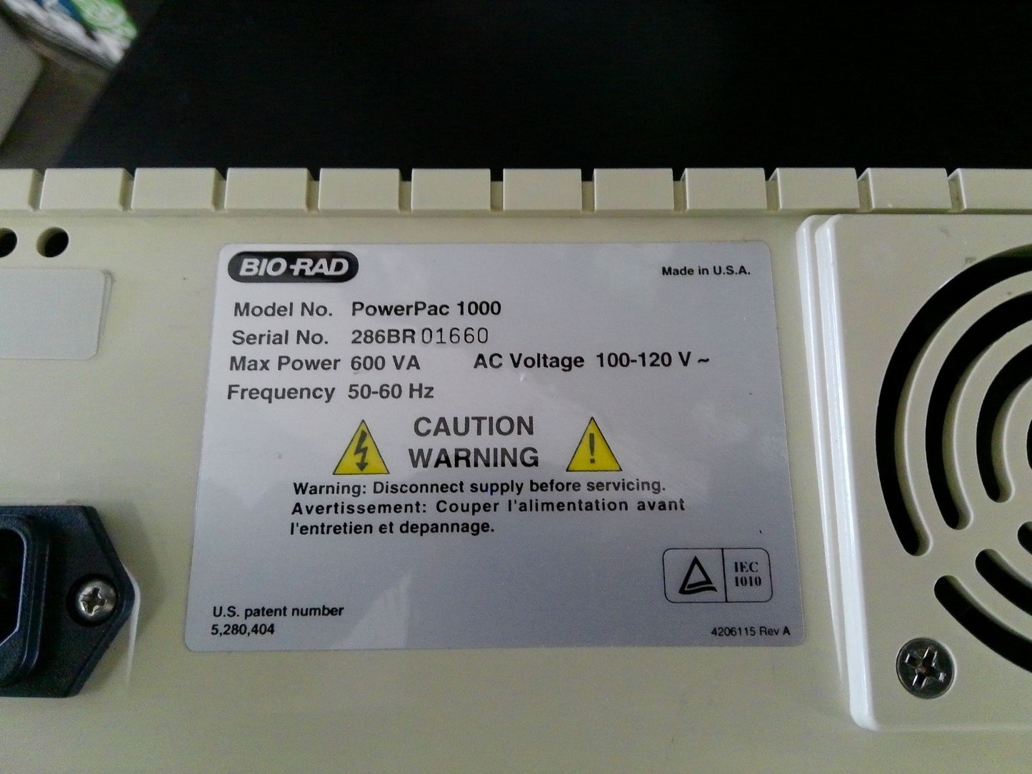 Bio-Rad PowerPac 1000 Electrophoresis Power Supply