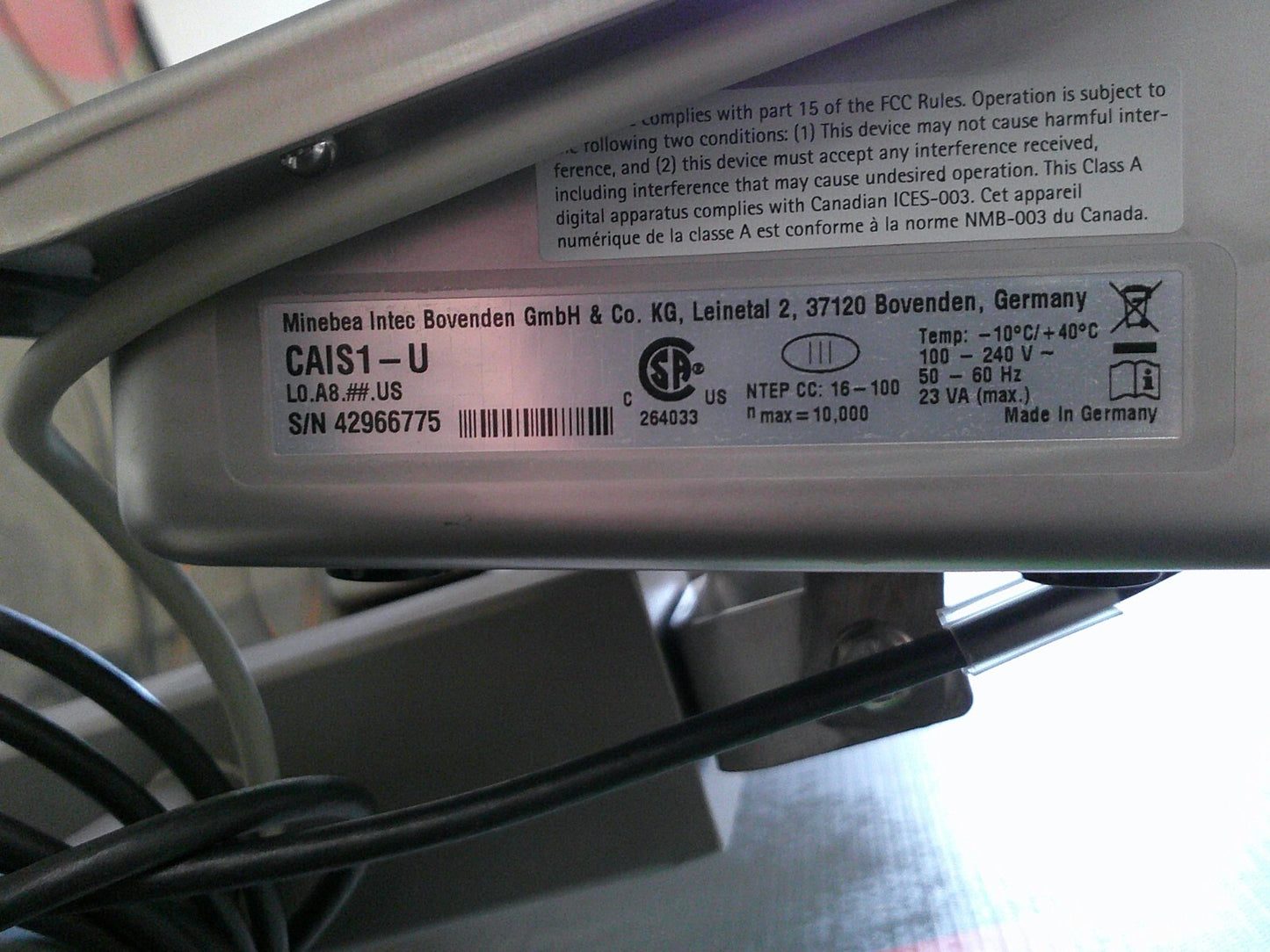 Sartorius/ Minebea Intec IFS4 Stainless Steel Weighing Platform Drum Scale