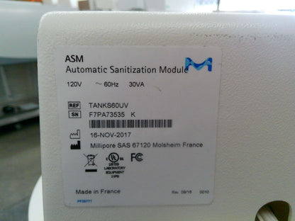 Millipore AFS 24 Water Purification System w/ Sanitation Module TankS60UV