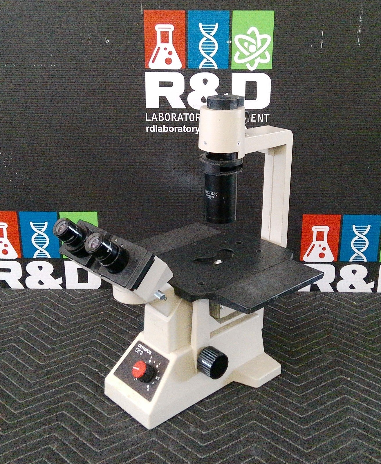 Olympus CK2 Inverted Phase Contrast Microscope w/ 3 Objectives FULLY TESTED