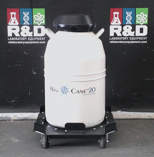 Thermolyne Bio-Cane 20 LN2 Liquid Nitrogen Dewar Cryo Storage Tank 20L w/ Dolly