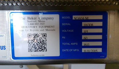 Baker 6ft SG604-M A2 Biosafety/ Biological Safety Cabinet w/Stand NO UV+Warranty