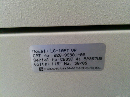 Shimadzu SIL-10 VP HPLC Auto Injector, Liquid Chromographer, UV-VIS System