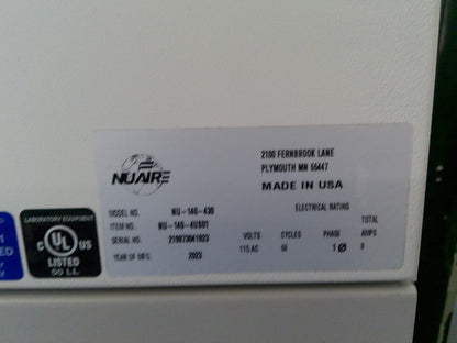 Nuaire 4ft NU-140-430 Laminar Airflow Work Station w/ UV & Stand (2023)
