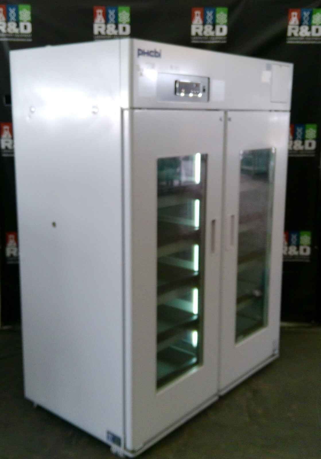 PHCbi MPR-1412R-PA Double Door Pharmaceutical +4C Refrigerator 48Cf 120v