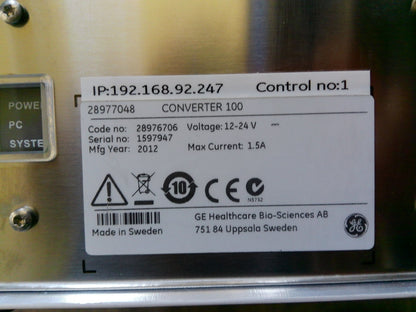 GE Healthcare Life Sciences WavePod II Integrated Controller w/ Converter 100