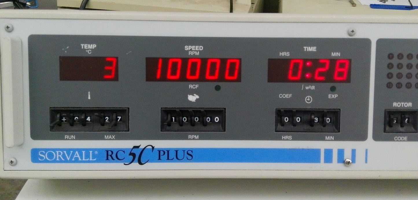 Sorvall RC-5C Plus Refrigerated Floor Centrifuge w/Rotor (SLA-600TC) Certified