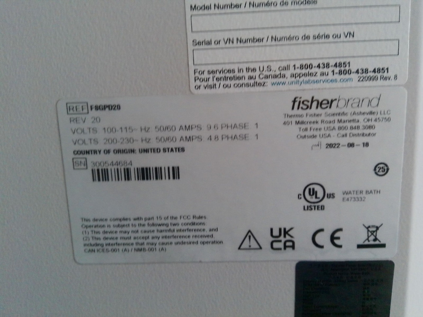 Fisherbrand Isotemp GPD20 General Purpose Deluxe Water Bath 20L FULLY TESTED