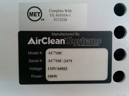 AirClean PowderSafe AC710C 32" Ductless Class 1 Ventilated Balance Enclosure
