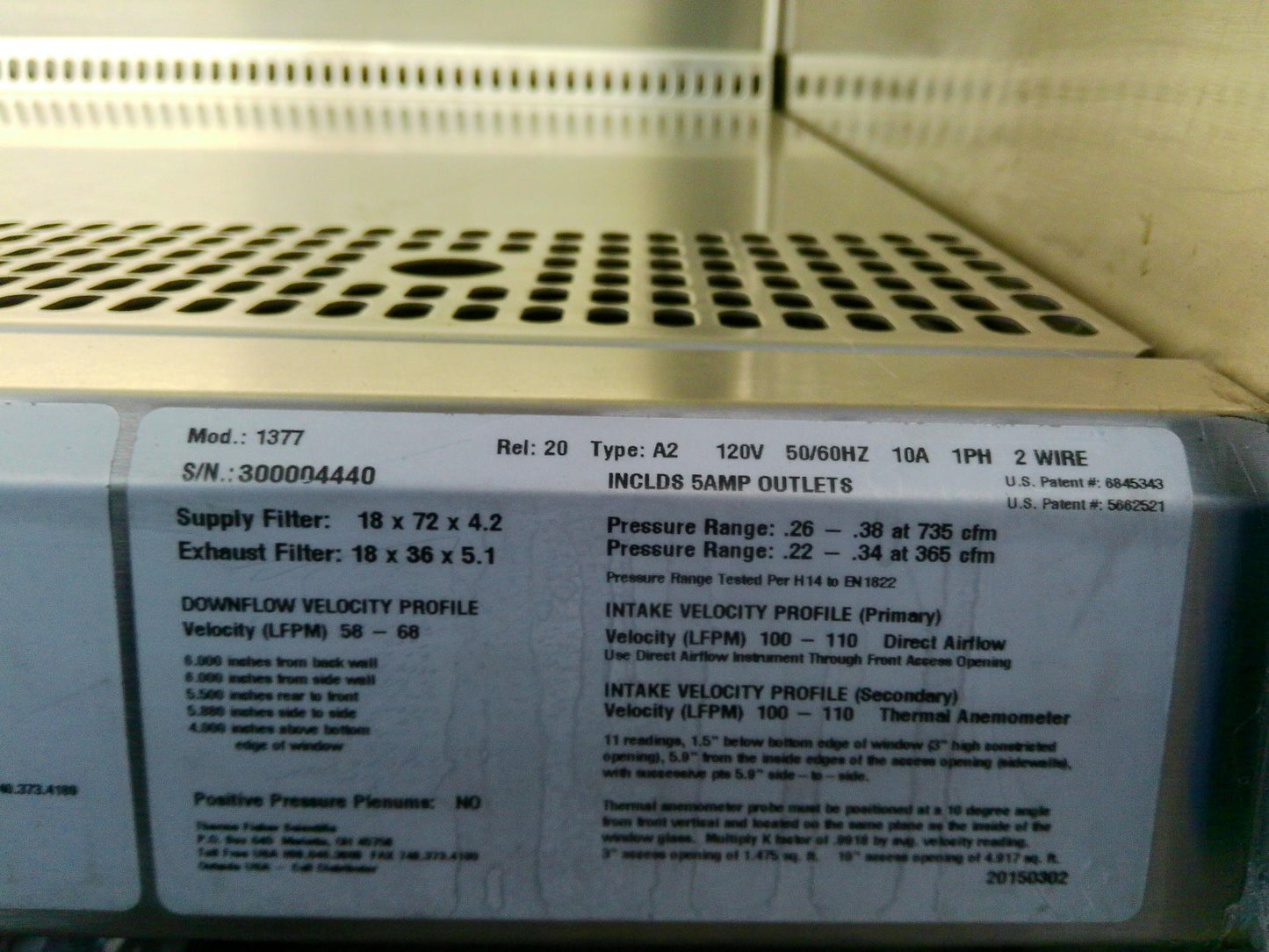 Thermo Scientific 6ft 1377 A2 Biosafety/Biological Safety Cabinet w/UV +Warranty