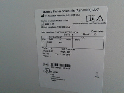 Thermo Scientific TSX3005SA +4C Laboratory Refrigerator 29.2Cf FULLY TESTED