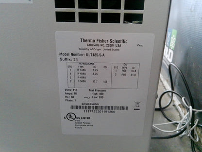 Thermo Scientific ULT-185-5-A Ultra-low -80c Benchtop Chest Freezer 1Cf
