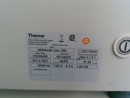 Thermo HERAcell Vios 160i Double Stack CO2 Incubators (2017) TESTED & CALIBRATED
