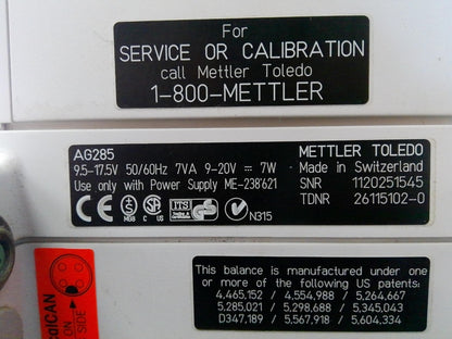 Mettler Toledo AG285 Analytical Balance Laboratory Scale- Calibrated & TESTED