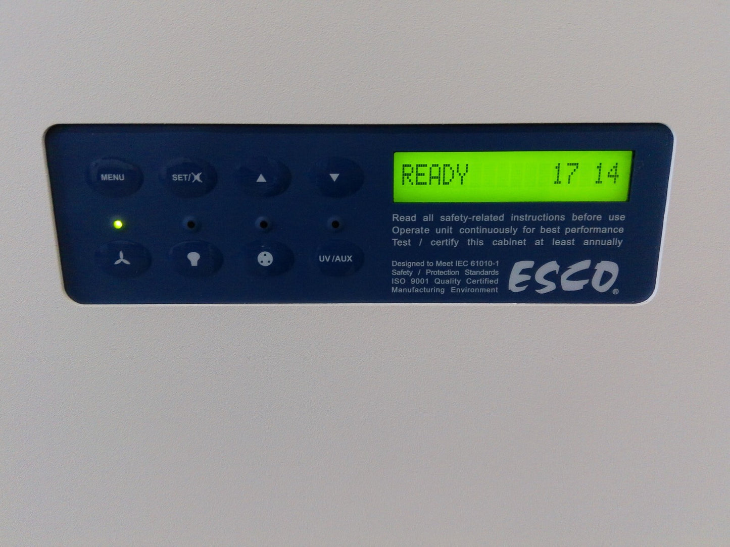 Esco 4ft PCR Cabinet w/UV, No Stand (yr 2022) Vertical Laminar Airflow Device.