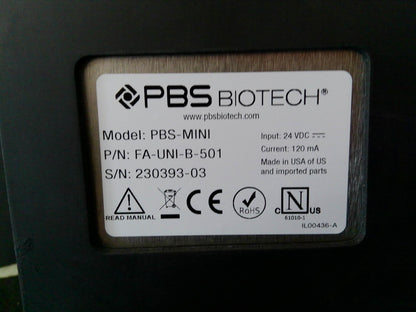 PBS Biotech PBS-Mini Bioreactor Stir Platform FA-UNI-B-501 w/ Power Supply