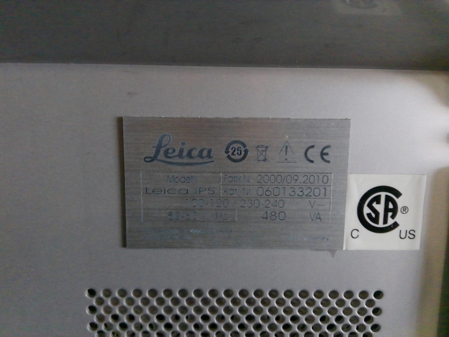Leica IP S I060133225 Inkjet Microscope Slide Cassette Printer w/ Manual