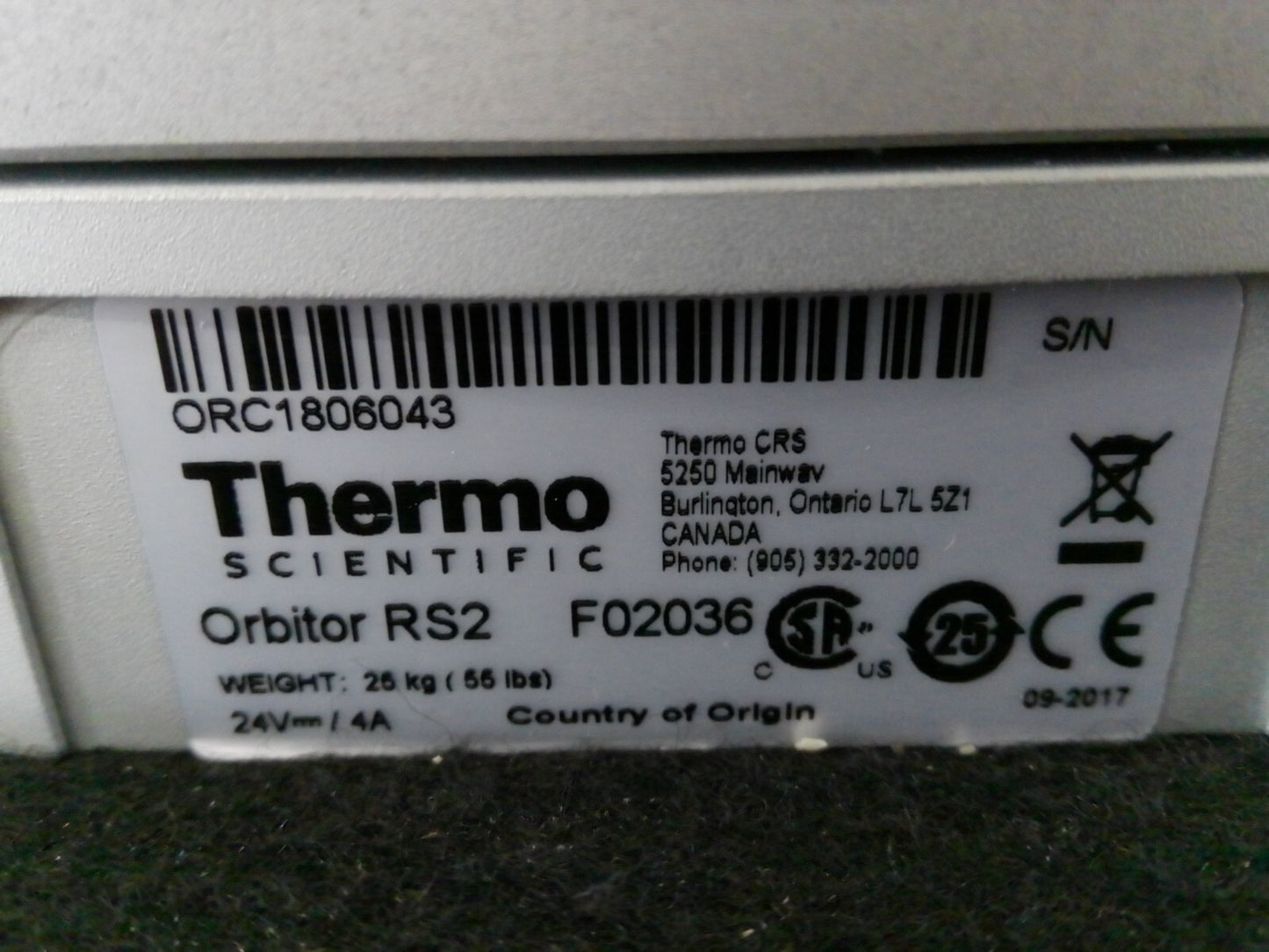 Thermo Scientific Orbitor RS2 Microplate Mover w/ 3 Racks & Motor Control Switch