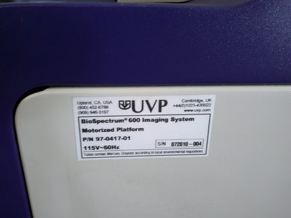 UVP 97-0417-01 BioSpectrum 600 Imaging System