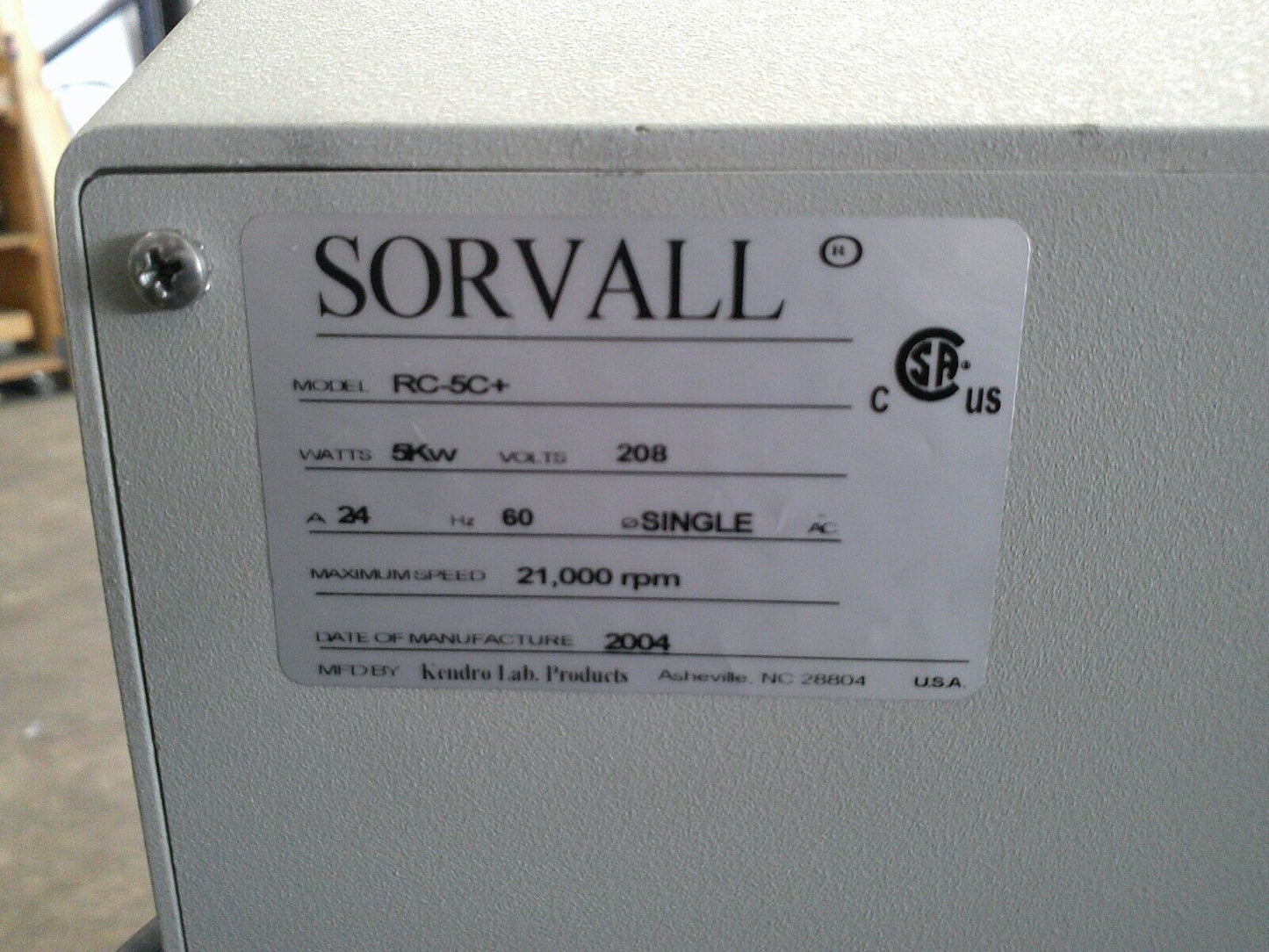 Sorvall RC-5C Plus Refrigerated Floor Centrifuge Ask For Rotor Options, TESTED