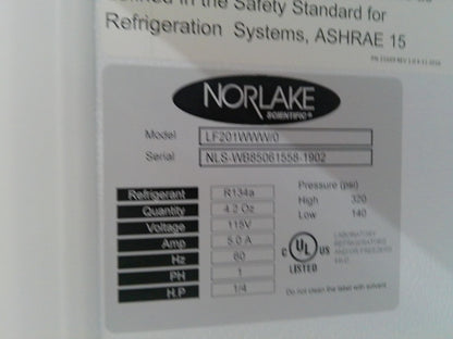 Norlake LF201WWW/0 -20C Laboratory Freezer 20.3Cf 120v FULLY TESTED