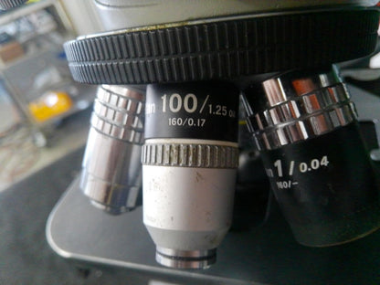 Nikon Optiphot 2 Phase Contrast Microscope w/ 6 Objectives & Lamp Power Supply