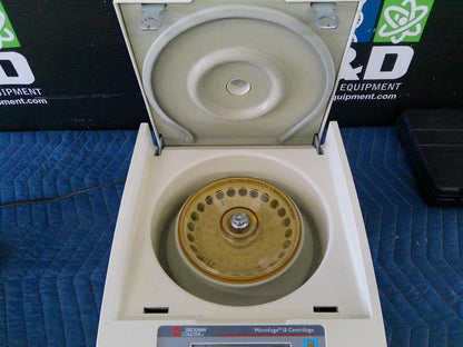 Beckman Coulter Microfuge 18 Benchtop Centrifuge w/ Fixed Angle Rotor TESTED