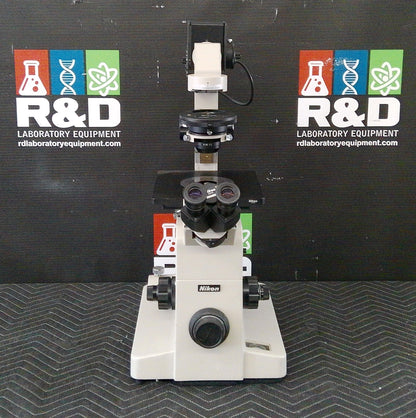 Nikon Diaphot Inverted Phase Contrast Microscope With 3 Objectives