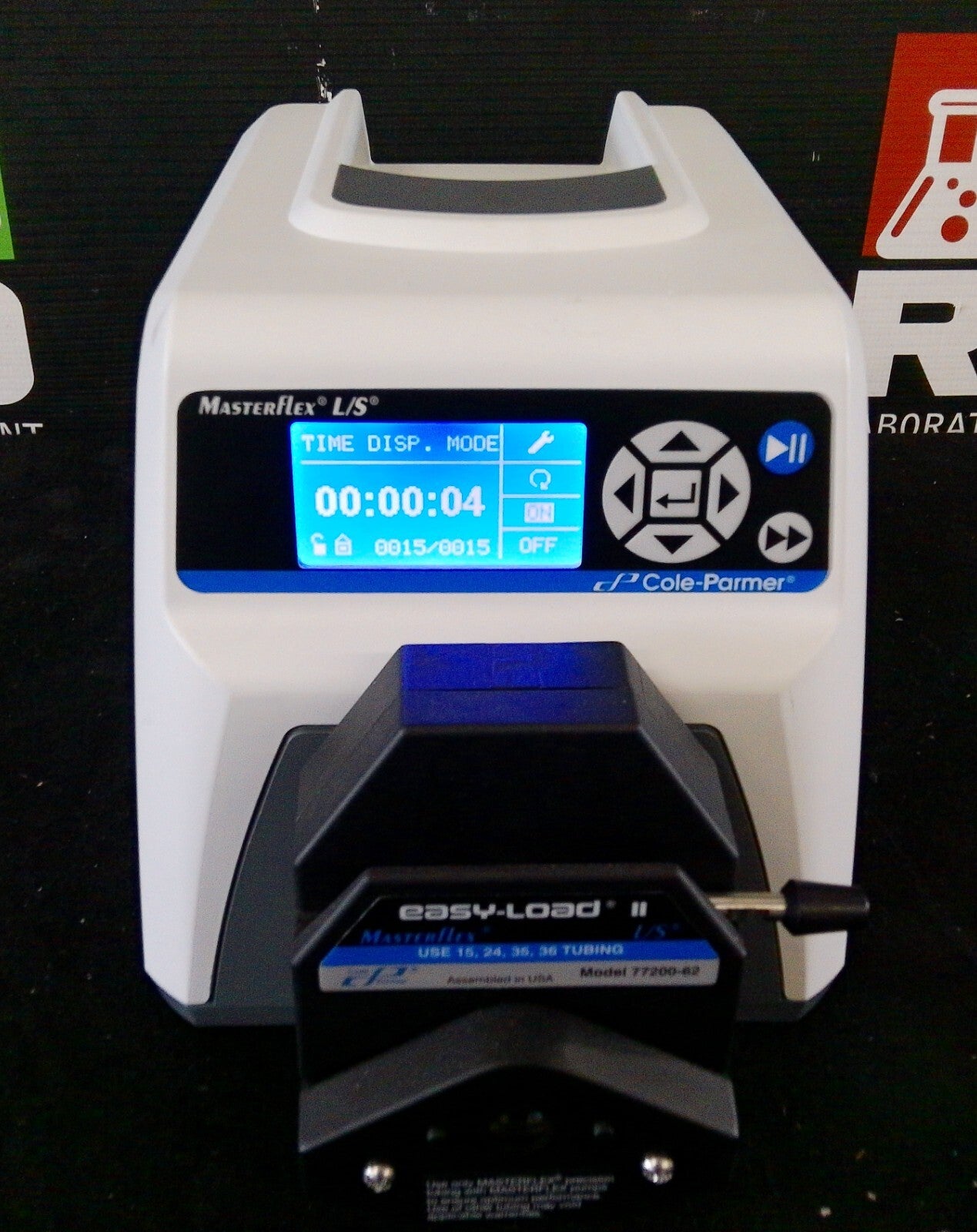 Cole Parmer Master Flex Peristaltic Pump 7523-80 w/ 77200-62 Pump Head TESTED