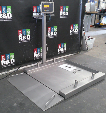 Minebea Intec IFS4 Sartorious Stainless Steel Floor Scale Drum Ramp Platform-New