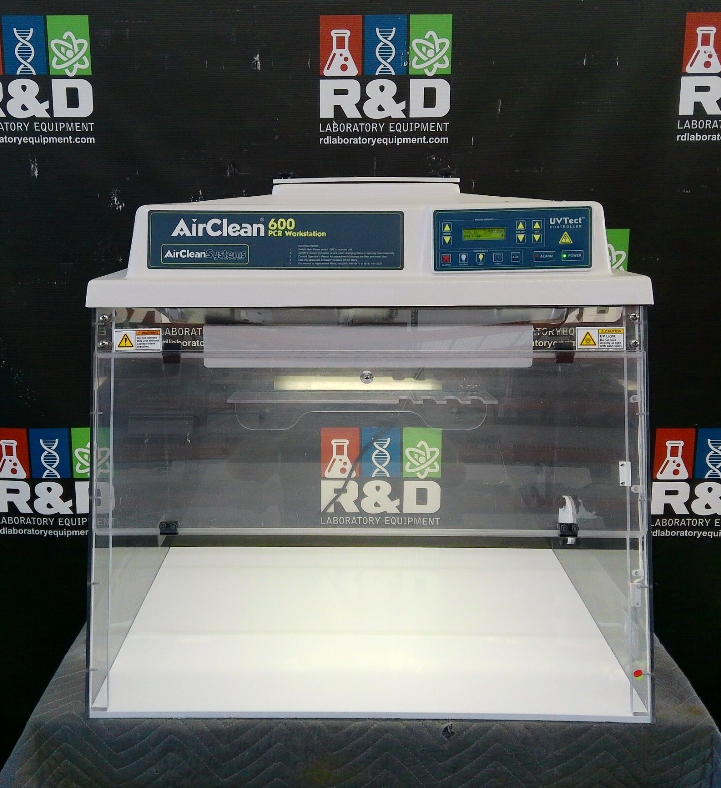 AirClean Systems PCR 3ft Laminar Flow Workstation w/HEPA & Blower, FULLY TESTED